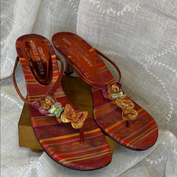 Donald J. Pliner Shoes - Donald J Pliner Couture leather butterfly kitty heel sandals
